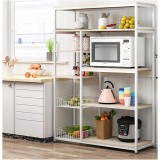 Estanteria de cocina 80x30x142 color blanco natural